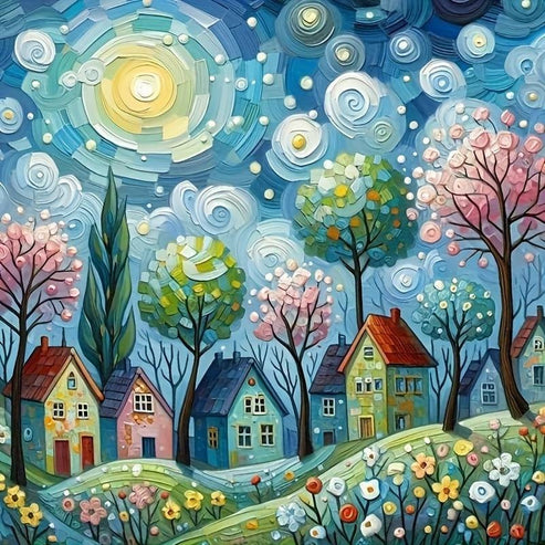 5D Diamond Painting Tractor Landschap Volledig Vierkant / Rond Strass Diamant Borduurmozaïekkit Aanpasbare Wall Art Decor  15