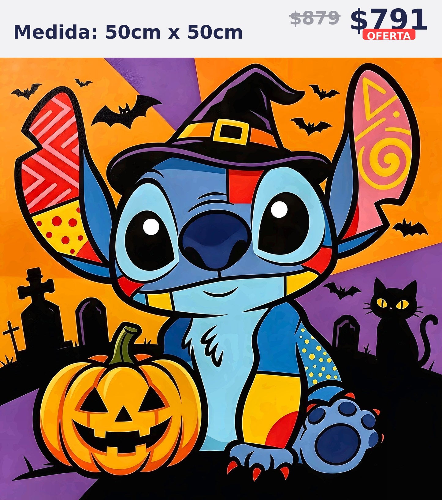 stitch halloween 50 x 50 | Aparta con $100 / Resta $603