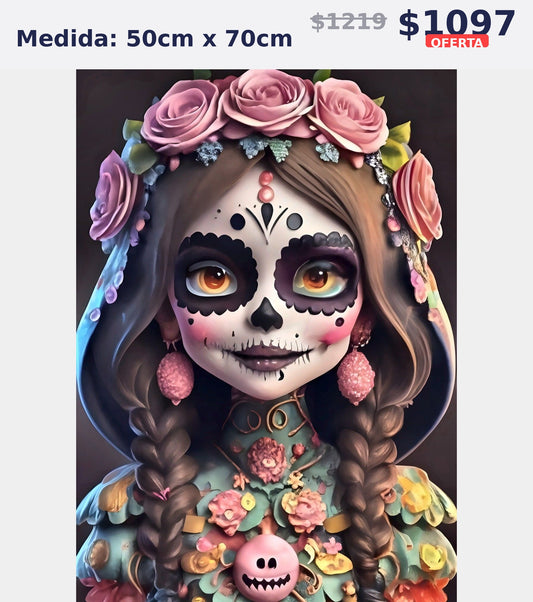 nina catrina flores 50 x 70 | Aparta con $100 / Resta $875