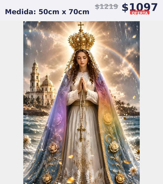 virgen coronada 50 x 70 | Aparta con $100 / Resta $875