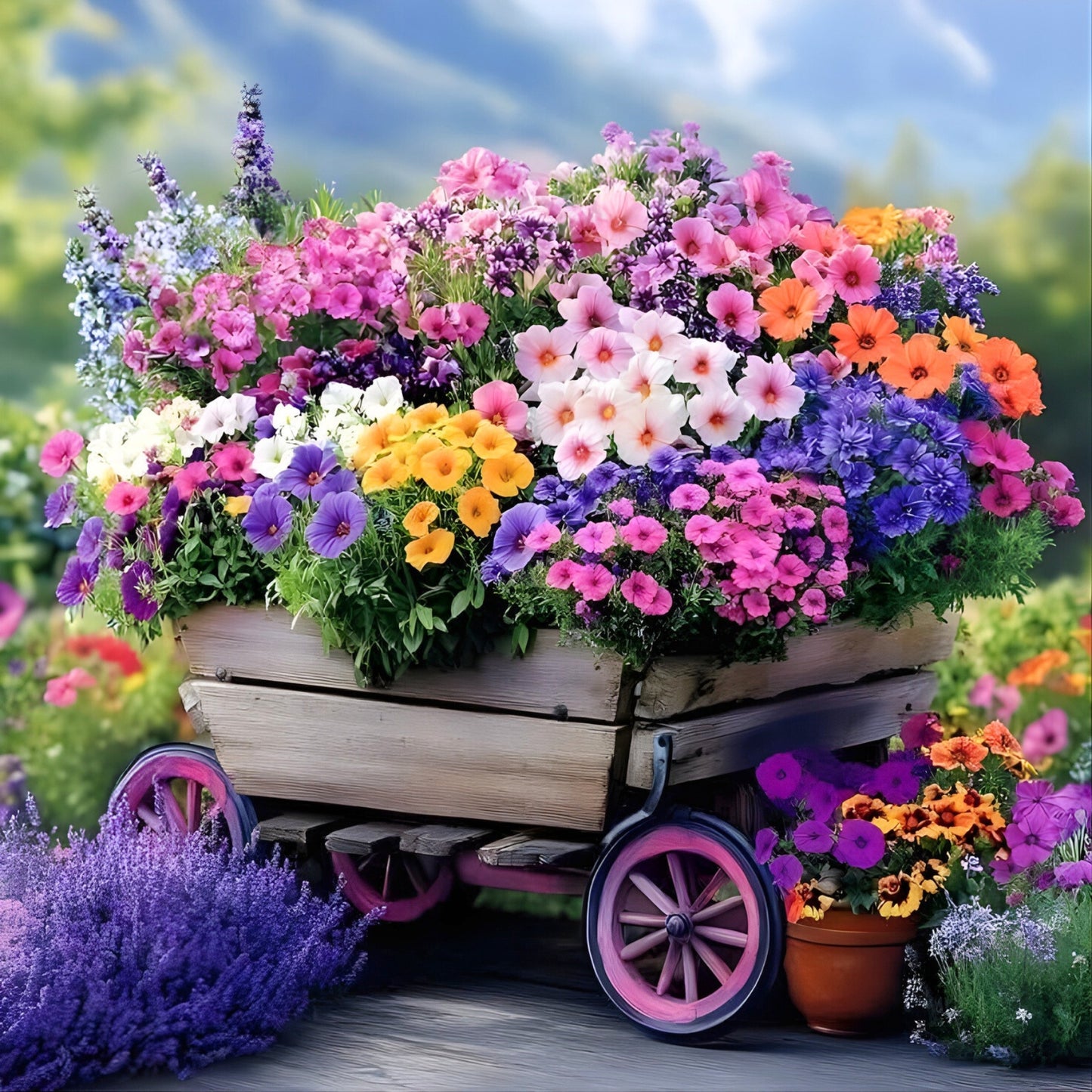 Flores coloridas | 50 x 50 cm