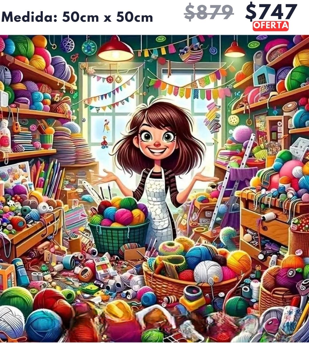 Mujer e hilos 50 x 50 | Aparta con $100 / Resta $647