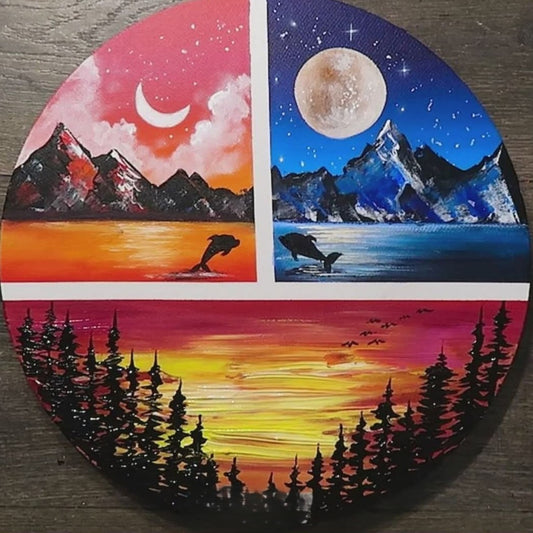 montanas con luna 50 x 50 | Aparta con $100 / Resta $691