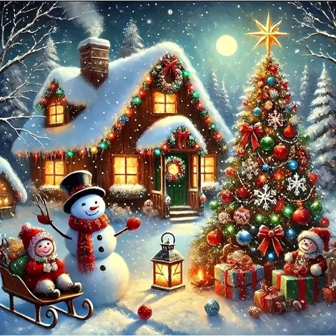 Paisaje navideño 50 x 50