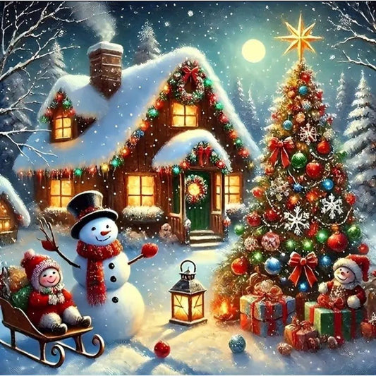 Paisaje navideño 50 x 50