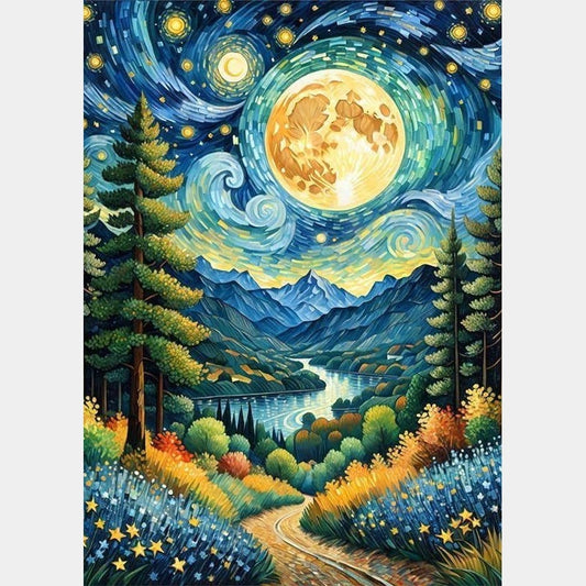 Paisaje colorido 50 x 70
