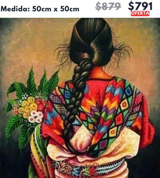 Vendedora de flores | 50 x 50cm 🔒Aparta con $100 | Falta por pagar $691