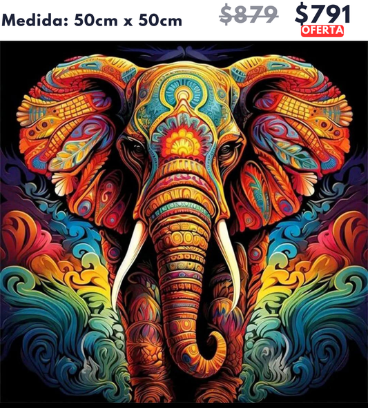 Elefante | 50 x 50cm 🔒Aparta con $100 | Falta por pagar $691