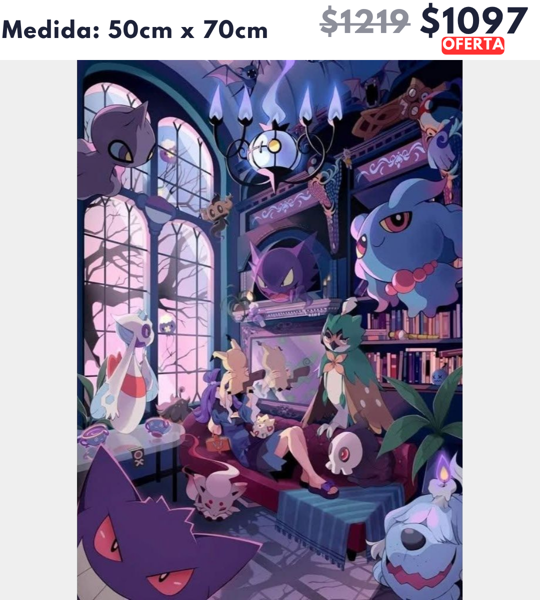 pokemones fantasmales 50 x 70 | Aparta con $100 / Resta $997
