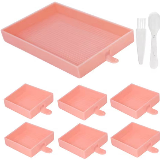 Kit de 7 Bandejas rosas