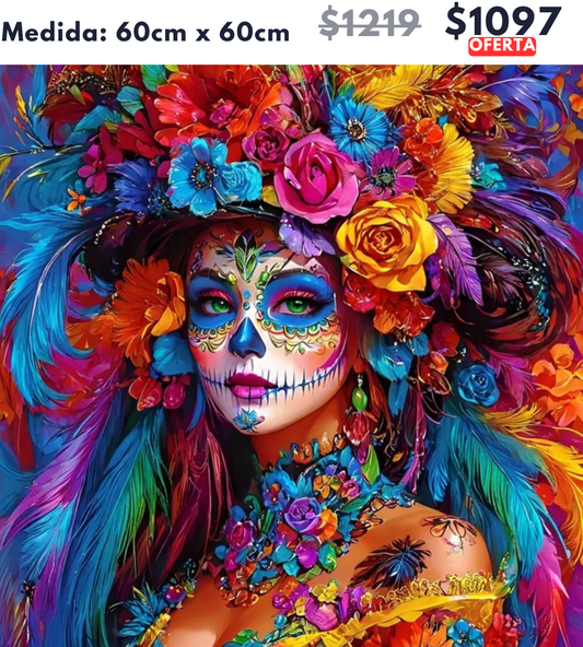 catrina colorida 60 x 60 | Aparta con $100 / Resta $997