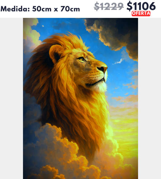 León | 50 x 70cm 🔒Aparta con $100 | Falta por pagar $1006