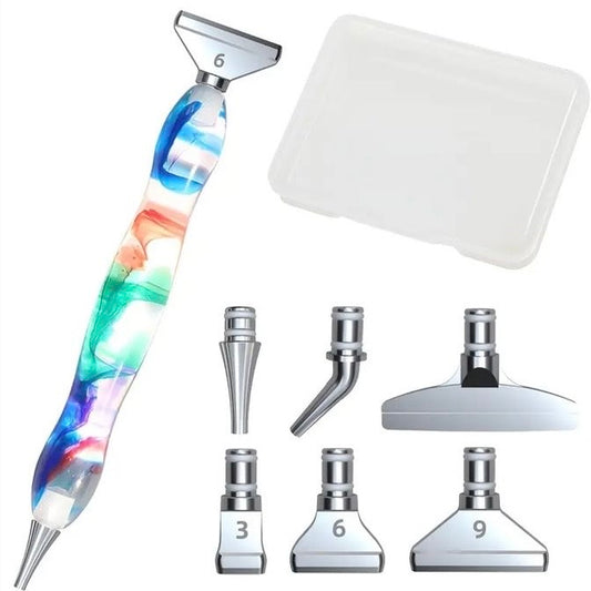 Pluma de Resina 6 multiplacer metal colores