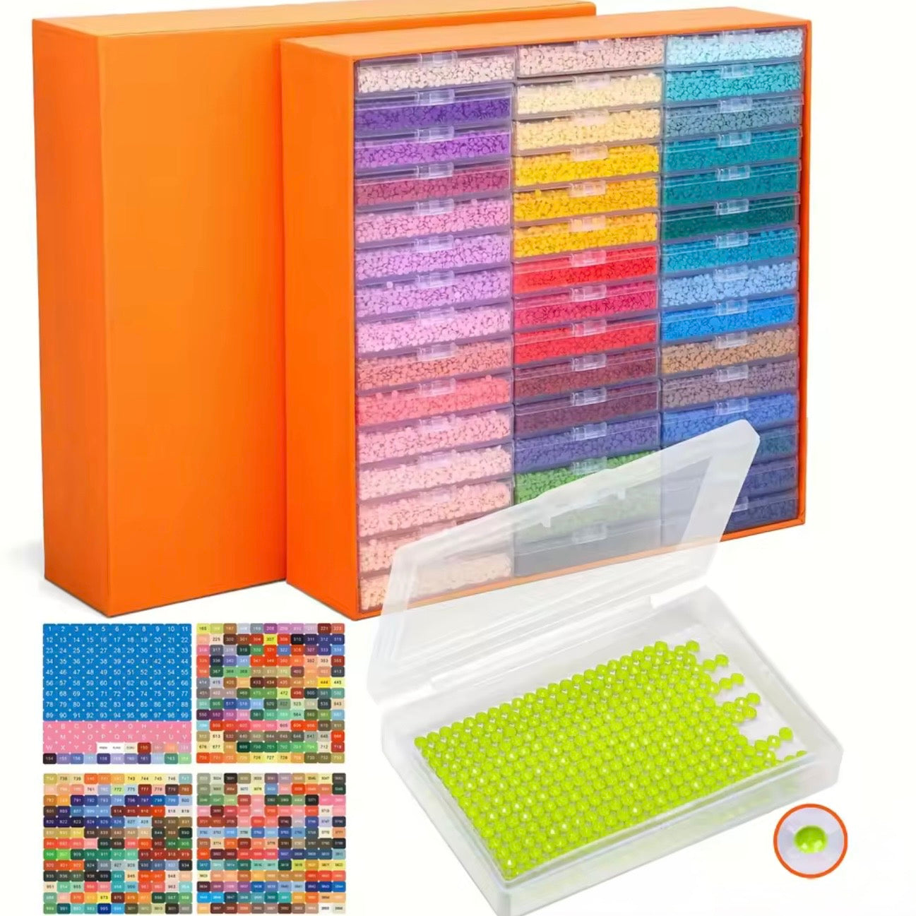 Almacenamiento para diamante redondo 45 compartimentos