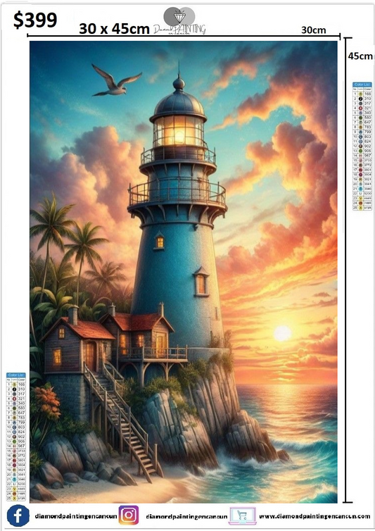 Faro 30 x 45 contiene DIAMANTES AB Y POLVO DE HADA