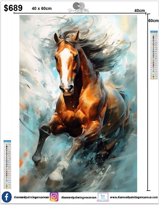 Caballo 40 x 60cm contiene Diamantes AB