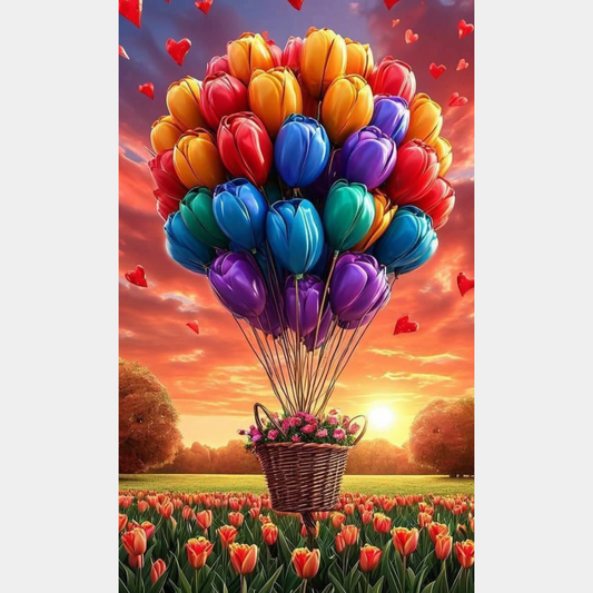 Globo tulipanes | 30 x 50cm