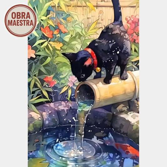 Gatito negro | 40 x 60 cm OBRA MAESTRA