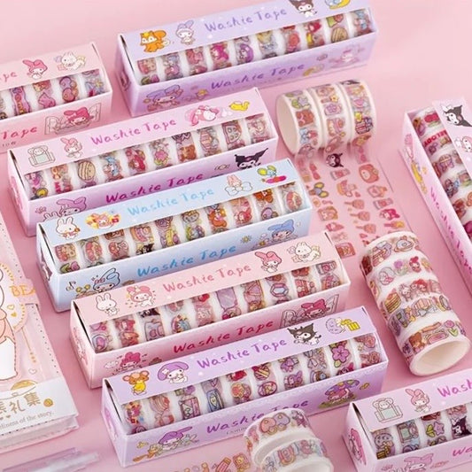 Cintas washitape 10 piezas de personajes kitty