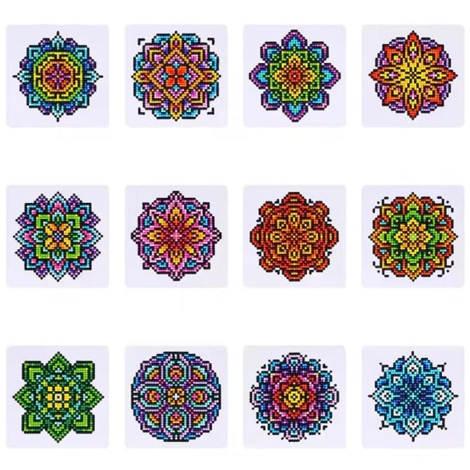 Lienzos pequeños mandalas 12 piezas