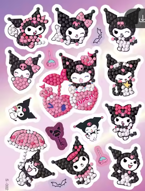 Pegatinas Kuromi 10 piezas