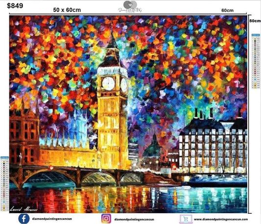 Big Ben 50 x 60cm Contiene Diamantes AB