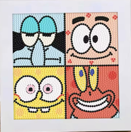 Bob y amigos 15 x 15 con marco tipo portaretrato