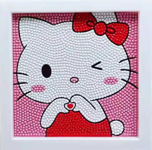 Hello Kitty 15 x 15 con marco tipo portaretrato