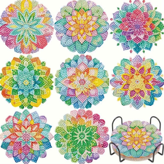 Portavasos Mandalas 8 piezas