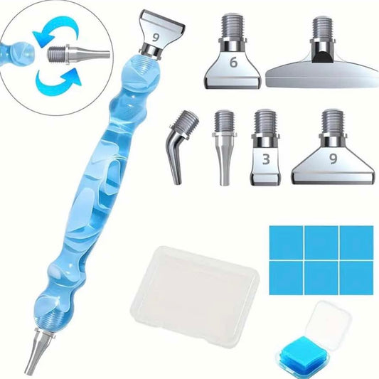 Pluma Azul Multiplacer de metal enroscable