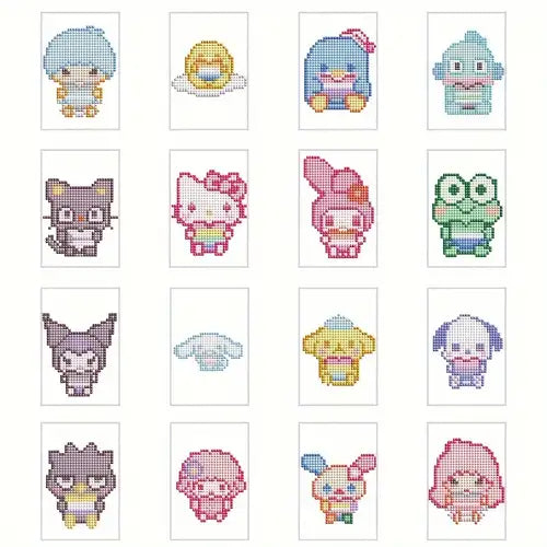 Kitty Lienzos pequeños 12 x 8cm 16 piezas
