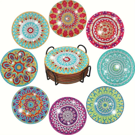 Portavasos Mandalas 8 piezas