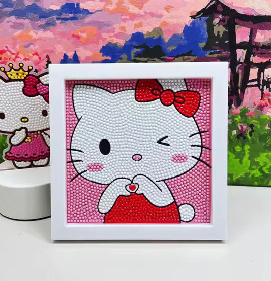 Lienzo Kitty amor 15 x 15cm