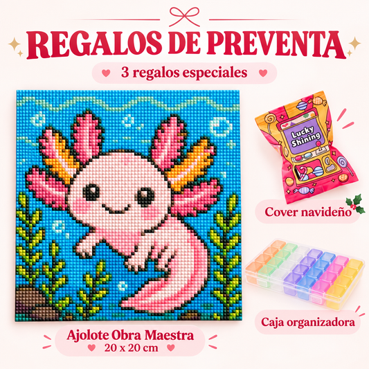 🎁 Regalos Preventa Navideña — Ajolote + Cover + Caja Organizadora