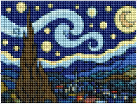 Noche Estrellada | 15 x 20 cm OBRA MAESTRA.