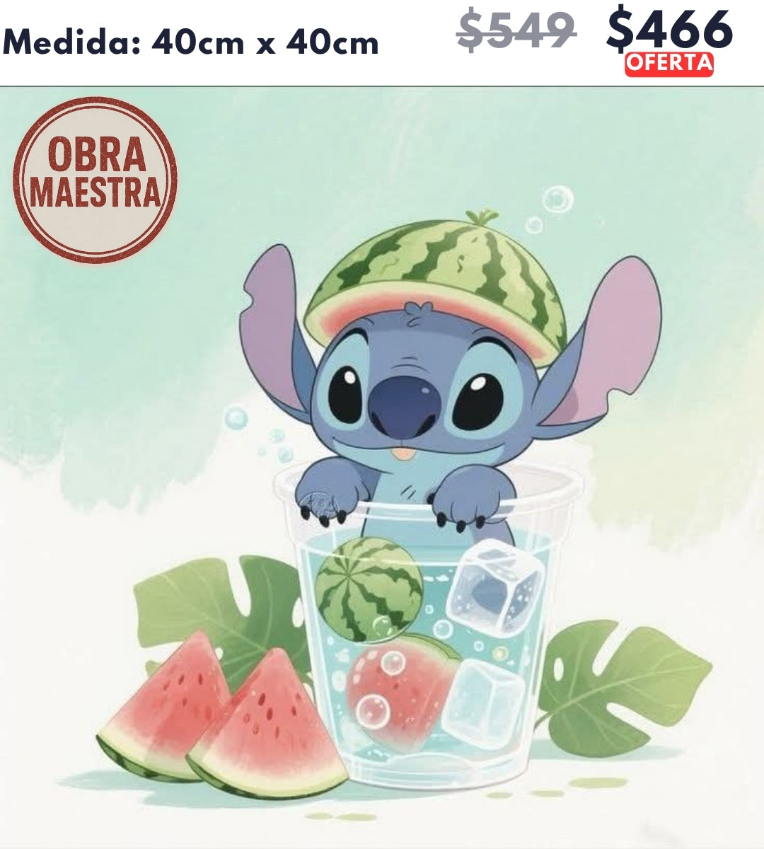 Stitch coctel 40 x 40 OBRA MAESTRA | Aparta con $100 / Resta $367