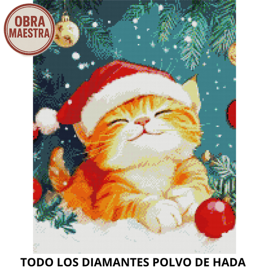 GATO NAVIDAD| 40 x 50 cm TODO POLVO DE HADA