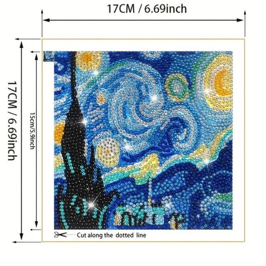 Lienzo noche estrellada 15 x 15cm