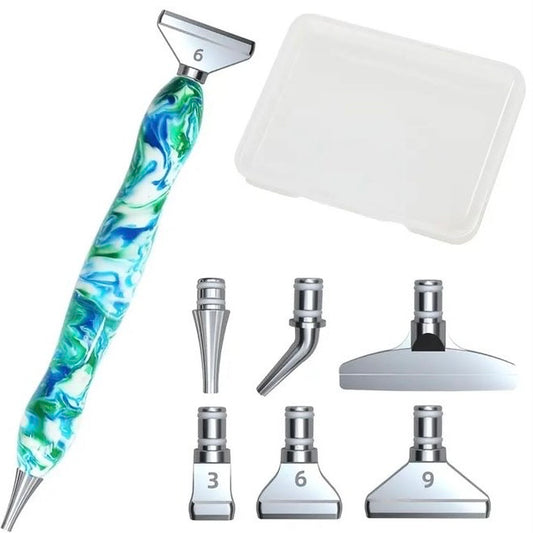 Pluma de Resina 6 multiplacer metal Verde con Azul