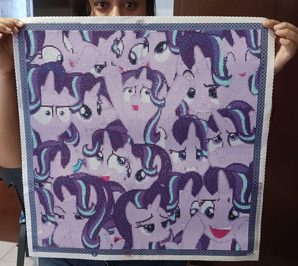 Trabajo terminado de una clienta de Diamond Painting en Cancún