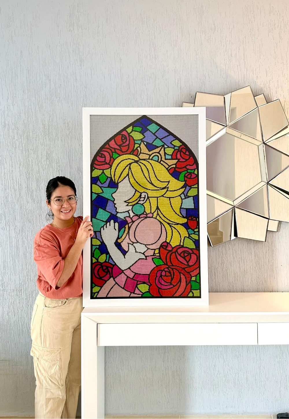 Trabajo terminado de una clienta de Diamond Painting en Cancún