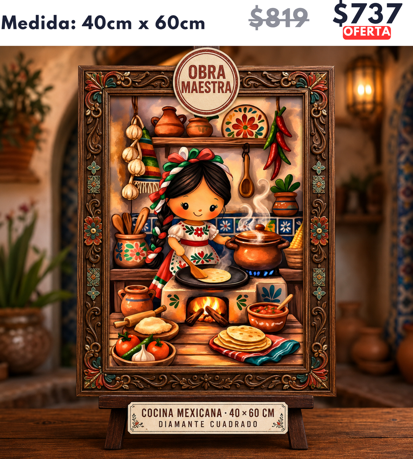 cocina mexicana muneca 40 x 60 | Aparta con $100 / Resta $637