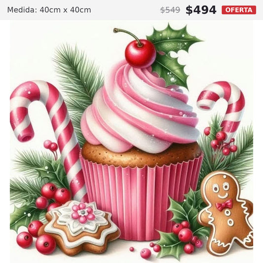 cupcake 40 x 40 preventa navideña