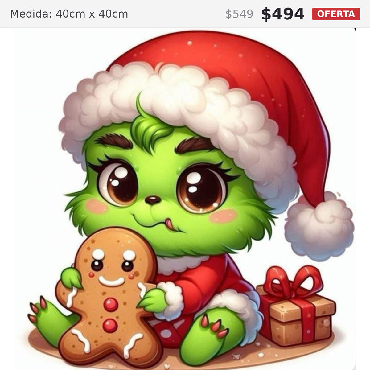 grinch bebe 40 x 40 preventa navideña