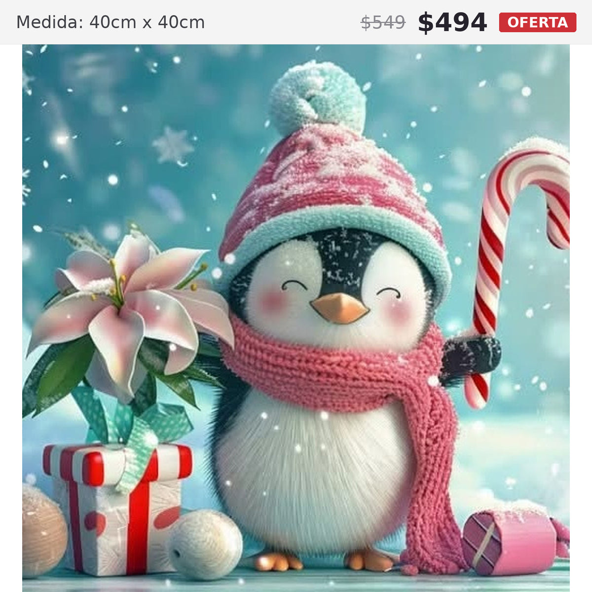 pinguino 40 x 40 preventa navideña