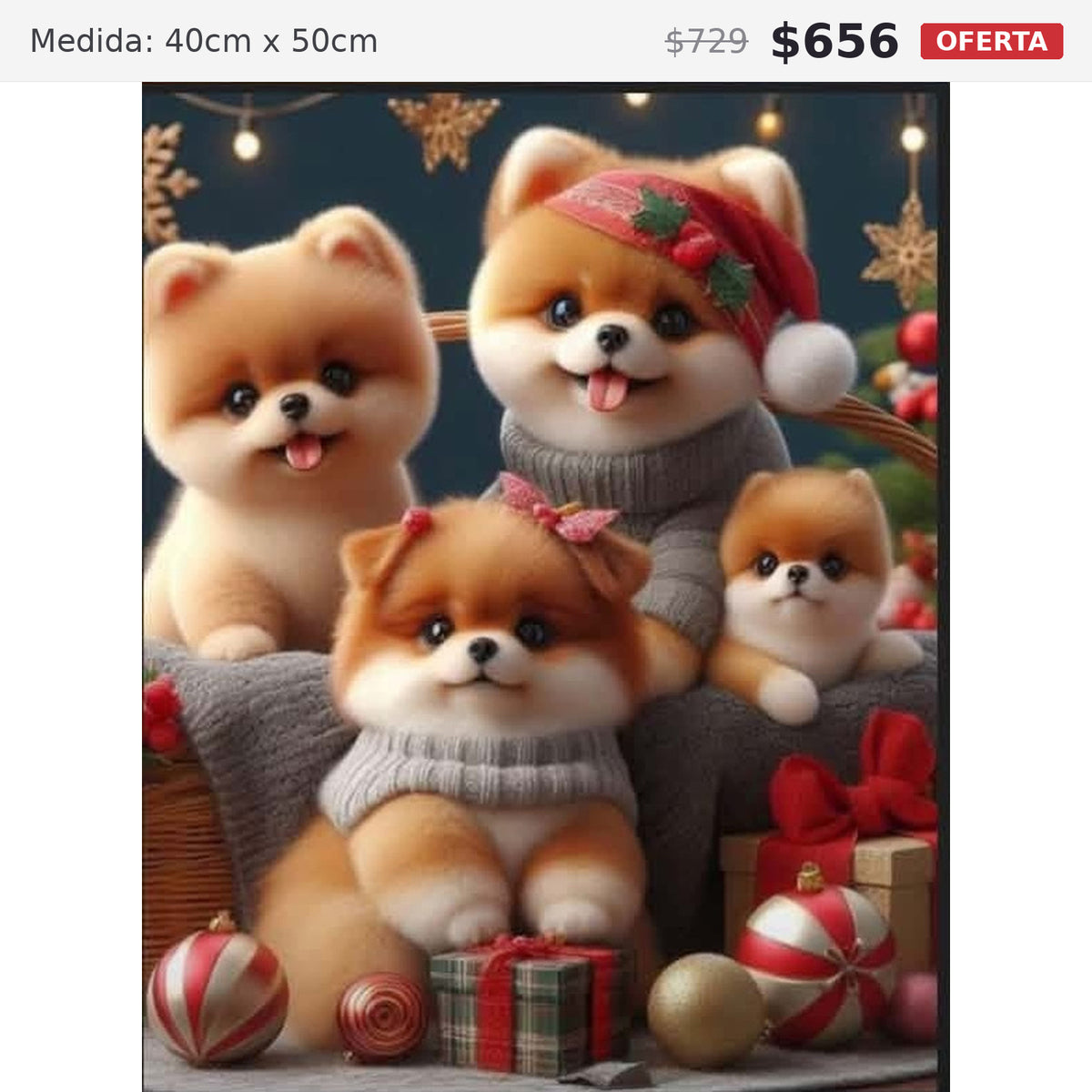 pomeranias 40 x 50 preventa navideña
