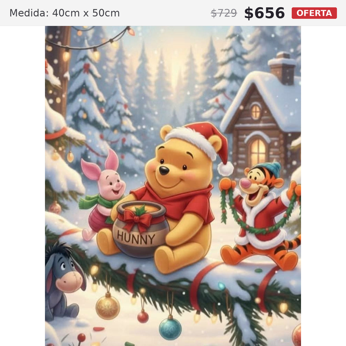 pooh 40 x 50 preventa navideña