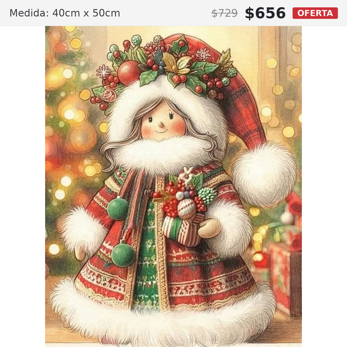 santa elegante 40 x 50 preventa navideña
