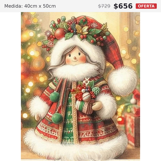 santa elegante 40 x 50 preventa navideña