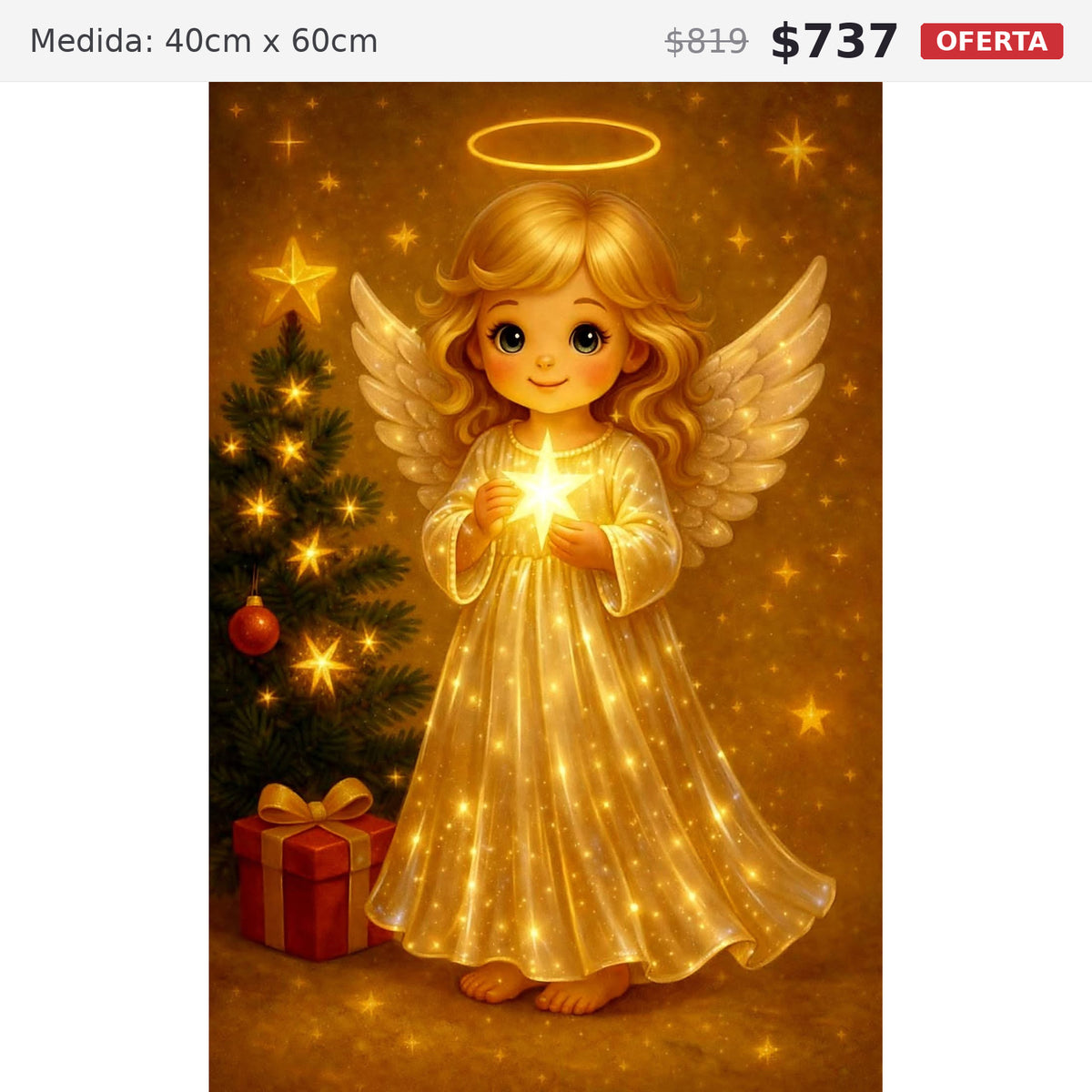 angel dorado 40 x 60 preventa navideña